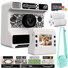 48MP 1080P HD Camera With Flash, 8X Optical Zoom Digital Camera With Instant Print, Includes 3 Rolls Of Printing Paper, Features Game, Filter, Music, Selfie Mode, Great Christmas/Birthday Gift, Easy To Use - Multicolor - View 15