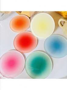 Posavasos de Acrílico Degradado - 6 Colores Disponibles, Estilo Morandi Minimalista Premium, Antideslizante Resistente al Calor, Adecuado para Café, Té, Cócteles, Bar y Decoración de Mesa del Hogar - Multicolor - Ver 9