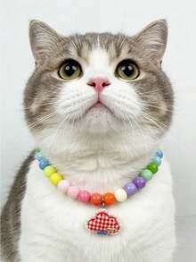 1pc Lovely Pet Cat/Dog Cloud Pendant Necklace, Fashion Jewelry Accessory - Multicolor - View 6