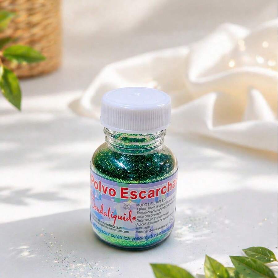 Frosted Powder For Decorating Fabrics, Foam, Wood, And Creating Beautiful Metallic Effects And More. - Christmas Pine Green - View 1