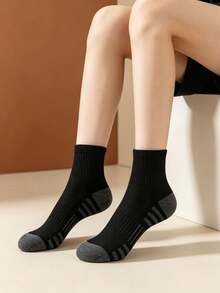 3/5/6/10/12/20 Pairs Men's Short Socks Spring/Summer Black & White Outdoor Sports Ankle Socks - Multicolor - View 6