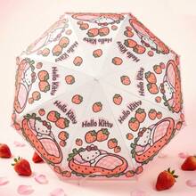Miniso New Pink Transparent Kitty Cat Umbrella With Black Coating, Stain-Resistant And Durable, Suitable For Both Sunny And Rainy Days. Compact And Cute Double-Person Design, Easily Fits In Backpack For Convenient Carrying, Essential For Daily Travel - Kitty Series - View 20