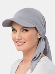1pc Women's Duckbill Brim Cap With Tie-Up Baseball Hat And Ribbon Sun Hat, Suitable For Daily Use - Multicolor - View 5