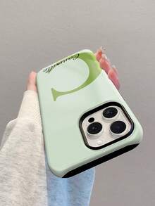 1 pièce - Étui de téléphone personnalisé avec un style de cœur féminin, avec une signature/un nom personnalisé, une finition brillante bicolore rose et jaune clair en arrière-plan. Compatible avec iPhone 17 Pro Max/16 Pro Max/15/14/13/12/11/7/X. Style coréen, de haute qualité, à la mode et amusant. Étui de téléphone d'été | Étui de téléphone de haute qualité | Cadeau pour les filles. - Multicolore - Voir 6