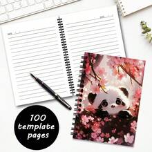 1本A5尺寸樱花熊猫螺旋笔记本，50张（100页），8毫米横格，双线圈装订，可完全摊开，书写流畅。充满治愈气息和东方美学元素，适合写日记、记笔记、作文、学生写作等。是复活节、万圣节、母亲节、圣诞节等节日馈赠亲朋好友的完美礼物。 - 櫻花熊貓筆記本 - 查看 6