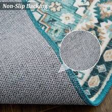 Area Rugs, Vintage  Hallway Rug Machine Washable Area Rug Low Pile Rugs Non-Slip Non-Shedding Rug Print Floor Carpet Folable Rug For Bedroom Kitchen Home Decor - Dark Green-160*230cm Germany - View 6