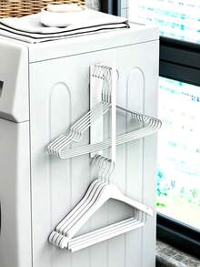 Giá phơi quần áo từ tính cho máy giặt, giá treo quần áo máy giặt, tủ đựng đồ phơi quần áo ban công và treo tường, giá sắp xếp quần áo, giá phơi quần áo ban công, giá treo tường không cần khoan - Thiết kế chống bám bẩn - Nhiều màu - Xem 4
