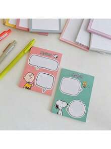 SNOOPY Cartoon Sticky Notes, Multi-Pack, Includes Designs With Charlie Brown, Convenient Square Size, Smooth Writing Non-Blotting. Can Be Used As Memo Notes, Diary Decorations, And DIY Collages, Suitable For Students, Diary Creators, And Daily Use. Perfect Choice For Christmas Gifts And Stationery Organization, A High-Value Creative Product. - Multicolor - View 4