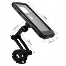 Soporte para teléfono de motocicleta impermeable, a prueba de agua y polvo, confiable y estable, adecuado para teléfonos inteligentes de 6.7 pulgadas, soporte de pantalla táctil, hecho de material ABS duradero, esencial para conducir bajo la lluvia | Accesorio universal para motocicleta | Accesorio para bicicleta - A - Ver 10