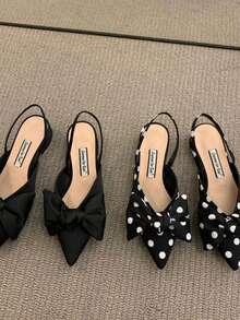 Women Flats - Polka Dots - View 4