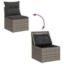 vidaXL Juegos de mesa y sillas para exteriores - Gris - Ver 8