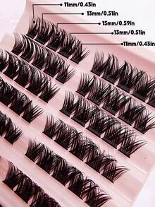 Asiteo DIY Lash Clusters 100pcs D Curling Lash Extension Individual Lashes Look Like Extension Fluffy False Eyelashes - D - View 5