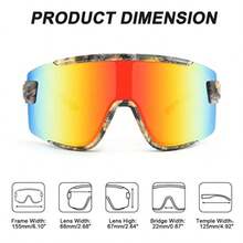Karsaer Vision - anteojos de sol envolventes para hombres y mujeres anteojos de neón con visera para ciclismo esquí 80 90 - Ver 5