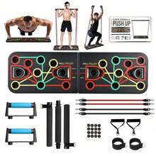 1 Set de Tabla de Flexiones Multifuncional de ABS, Equipo de Entrenamiento para Pecho y Abdominales, Herramienta de Fitness para Gimnasio en Casa, Soporte de Flexiones, Tabla Abdominal Portátil, Calidad Profesional, Regalo de Cumpleaños/Festividad, Equipo Deportivo para Escuela/Club/Gimnasio - Multicolor - Ver 13