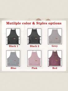 1pc Personalized Embroidered Apron With Name - Customized Gift For Cooking, Baking Or Craft Enthusiasts, Kitchen Apron, Gift For Her, Cooking Gift - Multicolor - View 7