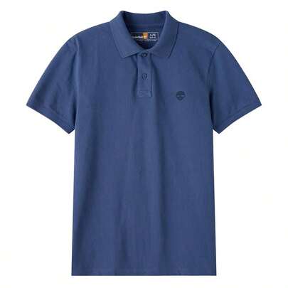 Timberland Áo Polo nam tay ngắn có logo AF trên ngực (dáng ôm), thoải mái, phù hợp mặc hàng ngày và thể thao.
