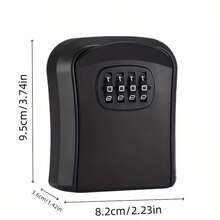 1pc Plastic Password Key Box, Key Storage Box, Key & USB Drive Access Control Storage Box With Password (Comes With Installation Tools) - Multicolor - View 4