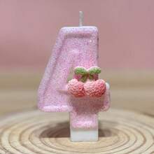 Creative Cherry Number Candles For Birthday Cake, Suitable For Birthday Party Cake Decoration, Halloween And Christmas Cake Decoration - Multicolor - View 7