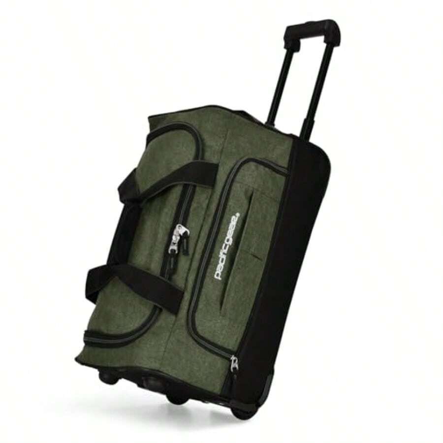 Pacific Gear Ruedas de lona rodantes equipaje de 30 pulgadas bolsa de hockey resistente - Verde - Ver 1