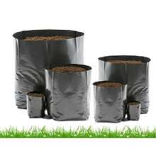 50 Bolsas De Cultivo Plantas Vivero, Trasplante, Agrícola, 25X25 Cm Sin Perforar - Negro - Ver 8