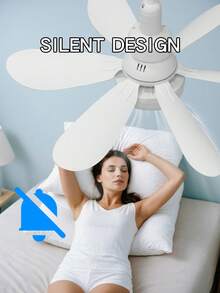 Quạt trần đa năng dùng bóng E26/E27, quạt trần không gây tiếng ồn 30W 40W với đèn LED có thể điều chỉnh độ sáng, bóng đèn/quạt trần nhỏ gọn, dễ lắp đặt, lý tưởng cho phòng tắm, phòng ngủ, nhà bếp, phòng khách. - Một cỡ - Xem 4
