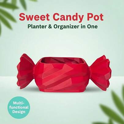 1pc Candy-Shaped Storage Box, Desktop Organizer Succulent Planter For Home And Office Desk Decor, Desk & Drawer Organizer For Home Storage