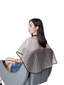 1pc Waterproof Hairdressing Cape – Perm & Hair Care Cape; Thickened Waterproof Material, Salon Accessory, Adjustable Neckline; Versatile Hairdressing Apron Suitable For Both Professional Salons And Home Use. - Multicolor - View 4