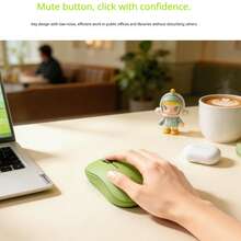 Lenovo YUE Series X5M Pro 2.4G Wireless Optical Mouse, Silent Click Ergonomic Portable Mice, Stable Wireless Connection, Lightweight Cordless Mouse For Office Home PC Laptop Desktop Daily Use - View 4