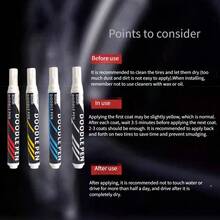 BOZEBI 3pcs, Waterproof Car Wheel Tire Paint Pen - Permanent Marker For Oily Marks, Graffiti, And Touch-Ups! Tire Paint Pen For Auto Repair - 3pcs - View 7