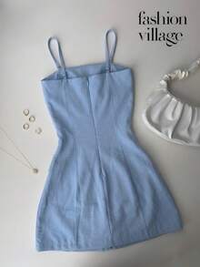 Tailored Jumpsuit With Front Buttons And Utility Pockets – Marrante Collection 2026 - Baby Blue - View 3