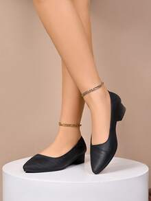 Fashionable Platform Wedge Slip-On Shoes, Non-Slip Jelly Shoes, Breathable Soft Bottom Work Shoes For Women, Suitable For All Seasons - Black - View 2