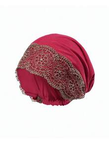 1 pieza Pañuelo bohemio de poliéster de unicolor con aplicaciones de encaje, adecuado para boda, vacaciones, todas las estaciones, playa, viaje - 1 pieza de encaje - Ver 14