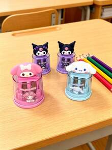 SANRIO 卡通硅胶人物造型削笔器，双孔削笔器，创意学生礼物 - 捲筆刀 - 查看 1