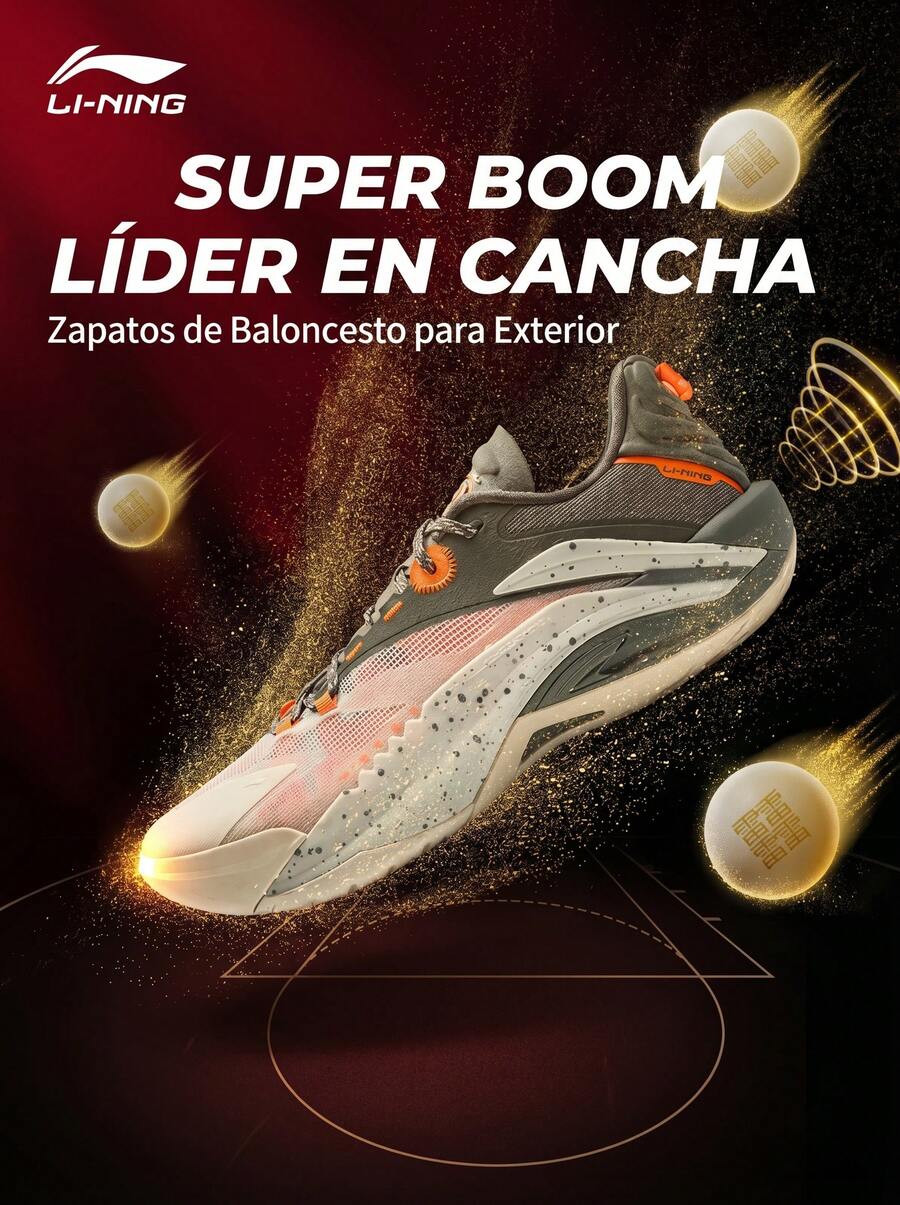 Zapatos de baloncesto Li-Ning BAD5 SNIPER I S para hombres, zapatos deportivos profesionales, ABFV005, tienda oficial auténtica - Té con leche amarillo/verde oliva oscuro - Ver 1