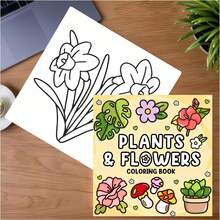 24 Pages (120gsm Thick Paper) Upgraded Luxury Edition Mini Flower Coloring Book, Suitable For Adult Relaxation, Family Gatherings And Holiday Decorations (Easter, Thanksgiving, Christmas, New Year, Valentine's Day), Mini Monochrome Adult Coloring Book, Creative Entertainment, Cute Designs, Artistic Illustrations, High-Quality Printing, Smooth Paper, Mini Sketchbook, Hand-Drawn Patterns, Family Fun - Single Piece - View 6