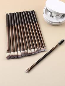 Bộ cọ trang điểm mắt chuyên nghiệp 13 món, dụng cụ trang điểm, bộ cọ trang điểm, thích hợp sử dụng hàng ngày. - Màu nâu Sô-cô-la - Xem 6