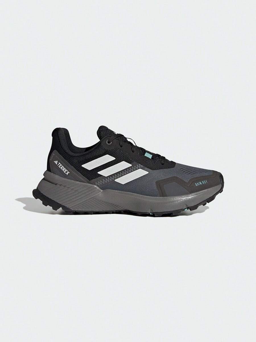 Adidas 春秋款女款戶外運動鞋 訓練健身跑步運動鞋 E9402 - 黑色/晶白/灰色 - 查看 1