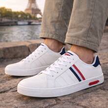 Men's White Sneakers Casual Lightweight Comfortable Adult New Arrival Versatile And Elegant Style For All Occasions - Red White - View 4