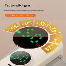 1pc Milk Warmer Pad, Portable Milk Warmer With Digital Temperature Display, Suitable For Warming Or Heating Water/Milk, Constant Temperature Heating, USB Powered, Leather Material, 2000mAh Gift - Multicolor - View 4