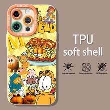 Tema de lasaña amarilla de  naranjafunda de teléfono Fundas compatibles con ,Apple,VIVO,OPPO,,, y Honor.Fabricadas en silicona TPU,ofrecen protección contra golpes y caídas. - Blanco - Ver 1