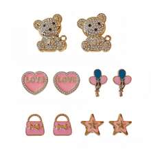 10pcs DIY Shoe Decoration Charms - Shiny Bears, Hearts, Stars, Balloons, Bags, Non-Metallic Lightweight Material, Y2K Fashion Versatile Cute Personalized For Men & Women, Suitable For EVA Beach Shoes, Slippers, Detachable Shoe Decor, Holiday Gift - Multicolor - View 5