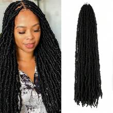Butterfly Locs Crochet Hair 24 Inch ,8 Packs Pre-Twisted Synthetic Crochet Locs Pre-Looped Distressed Faux Braids - 1B - Xem 1