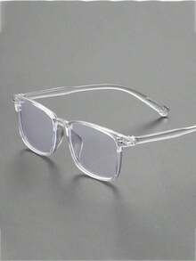 1 Pair Men's Modern Minimalist Classic Timeless Transparent Glasses, Suitable For Office Reading, Street Photography, Outdoor Leisure Activities, And Daily Life Decoration. - Trong sáng - Xem 2