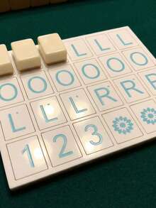 1pc Mahjong Game Set, Traditional Chinese Mahjong Tiles, Wooden Tile Racks For Organizing, Family Mahjong Set For 2-4 Players, Perfect For Living Room Entertainment, Fun Indoor Game, Classic Mahjong Set For Social Gatherings - Multicolor - View 8