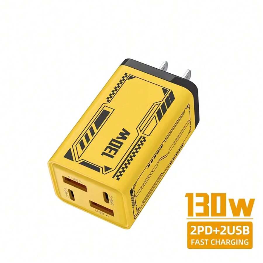 Multiport Fast Wall Charger 145W/130W/120W PD Type-C - Mustard Yellow - View 1