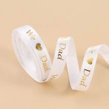 Father's Day Essential, 3 Sizes 1cm Wide Satin Ribbon With Metallic Foil, Gift Box/Party Decor DIY, Add Festive Sentiment And Love For Father - Multicolor - View 8
