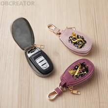 Bộ 26 chữ cái bằng da PU mờ, màu đen vàng, dùng làm móc chìa khóa xe hơi, túi đựng chìa khóa đa năng có khóa kéo, quà tặng cho nam giới, các cặp đôi, bạn bè, gia đình, cá nhân hóa, thể hiện tình yêu, sáng tạo, thú vị, quà tặng Ngày của Cha. - Nhiều màu - Xem 11