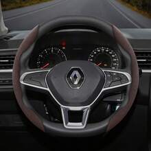 Hocasen For Renault Suede Leather Steering Wheel Cover Segmented Design Quick-Install Non-Slip And Comfortable All-Season Compatibility 2 Pieces/3 Pieces Set Optional For Sandero/Clio/Duster/Captur/Master/Kwid/Trafic/Austral/Arkana/Megane/Kangoo/Express - Sectional Suede Steering Wheel Cover - View 29
