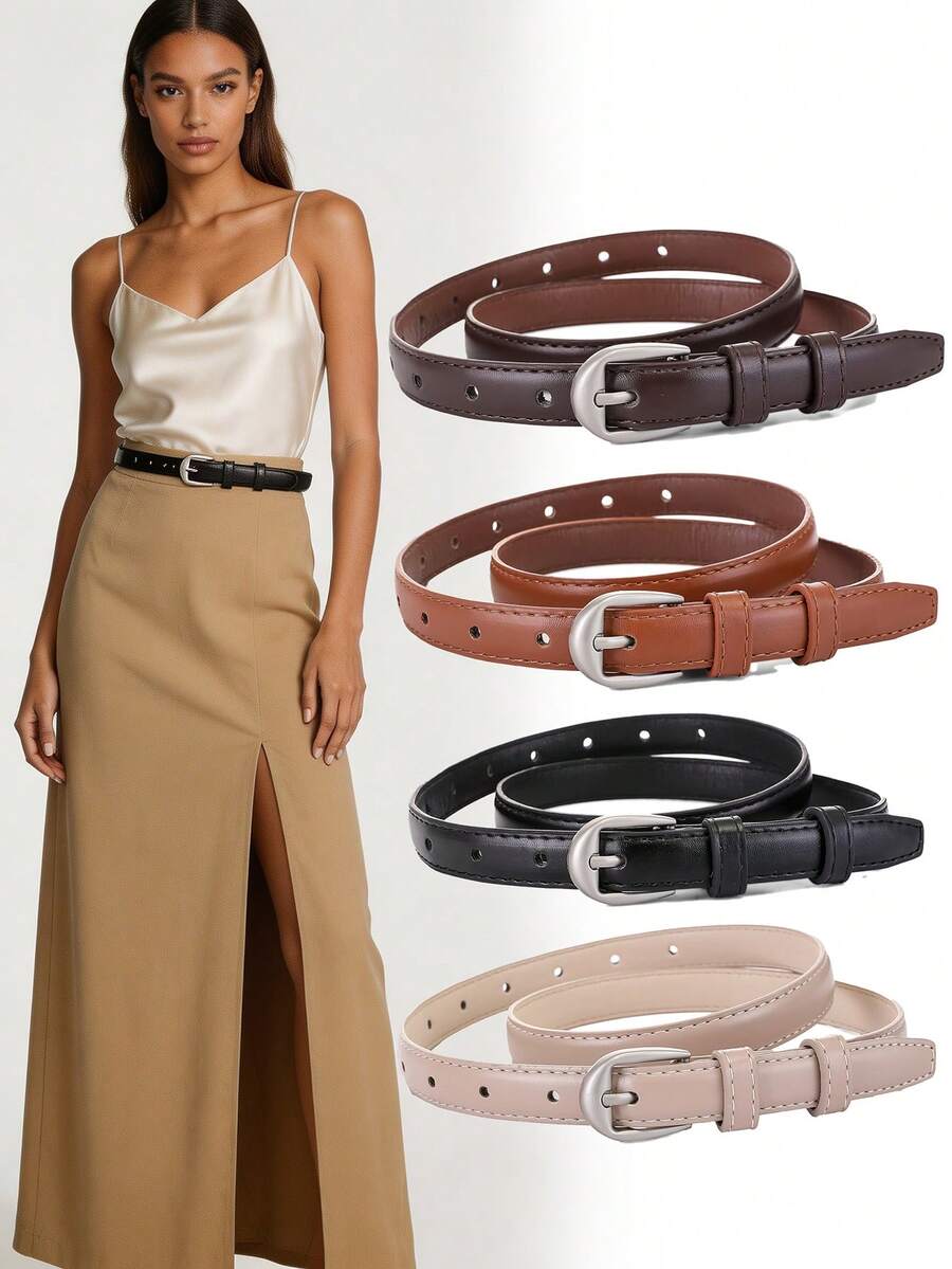 1条女士针扣腰带，经典时尚简约休闲风，适合搭配连衣裙、牛仔裤和日常办公穿着。 - 針扣腰帶 - 查看 1