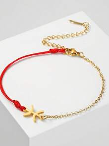 LIKGREAT 非洲柏柏尔符号手链，男女通用，不锈钢链条，卡比尔风格，阿马齐格手链，护身符饰品 - 星座系列 - 查看 7